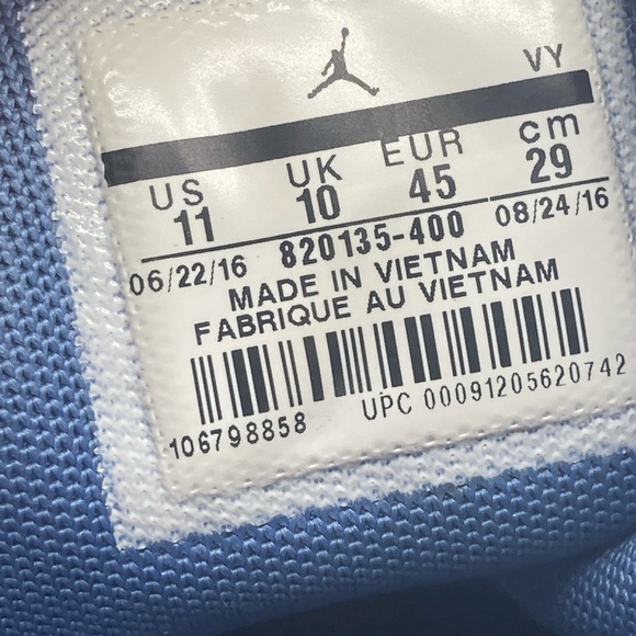 Jordan1 Flight4 size 11 Sneakers Ocean Fog Blue - Picture 7 of 10